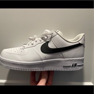 Nike Air Force one black swoosh